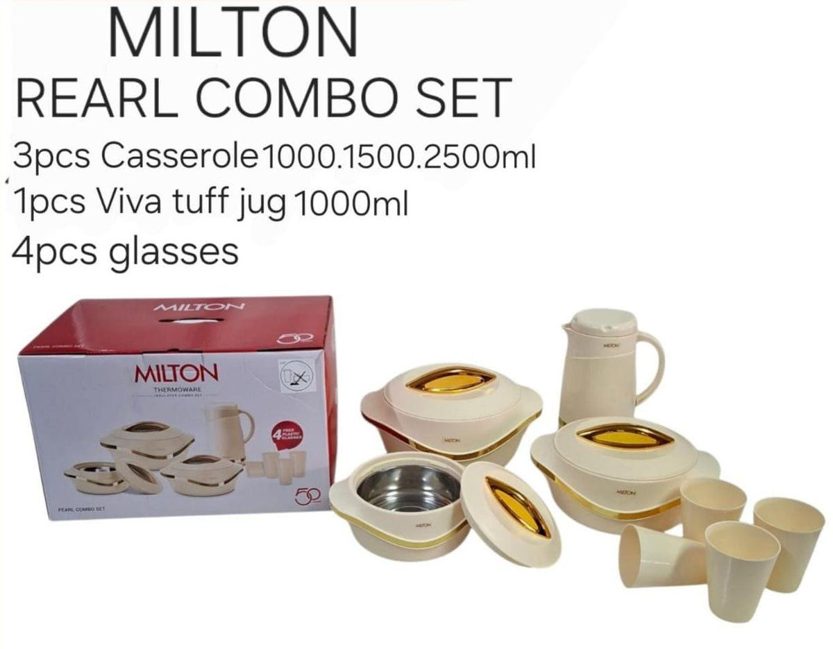 PLASTIC  DESIGNER HOTPOT
 MILTON - PEARL COMBO SET