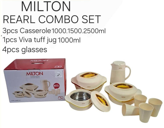 PLASTIC  DESIGNER HOTPOT
 MILTON - PEARL COMBO SET