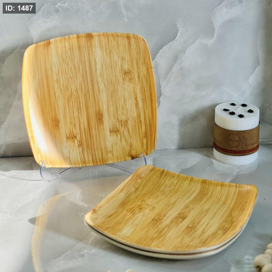 Quality squared Bamboo Design melamine dinner plates