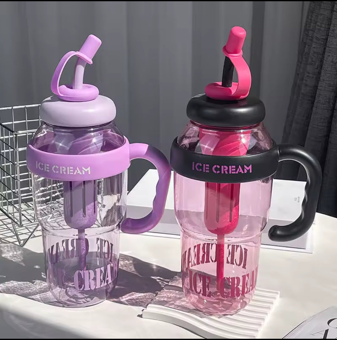 Large capacity cute portable water bottle with infuser