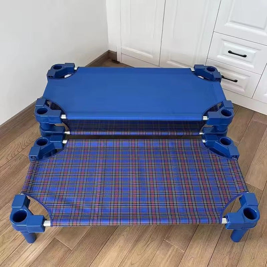 Stackable Kindergarten special plastic canvas bed bed Nursery lunch break bed
