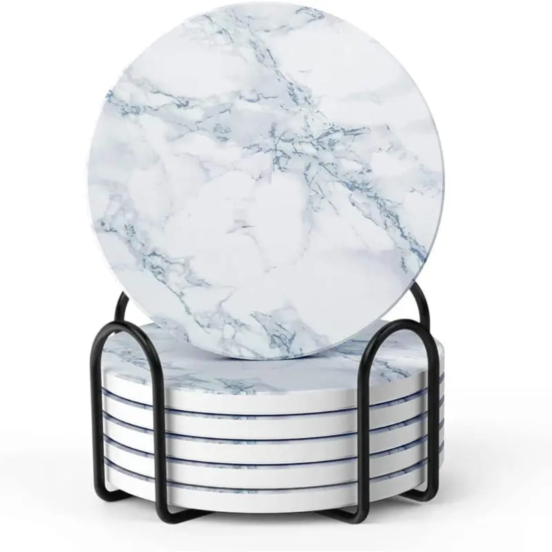 White marble coaster