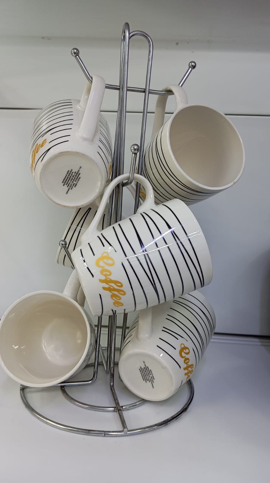 Coffee with black lines Ceramic cups
