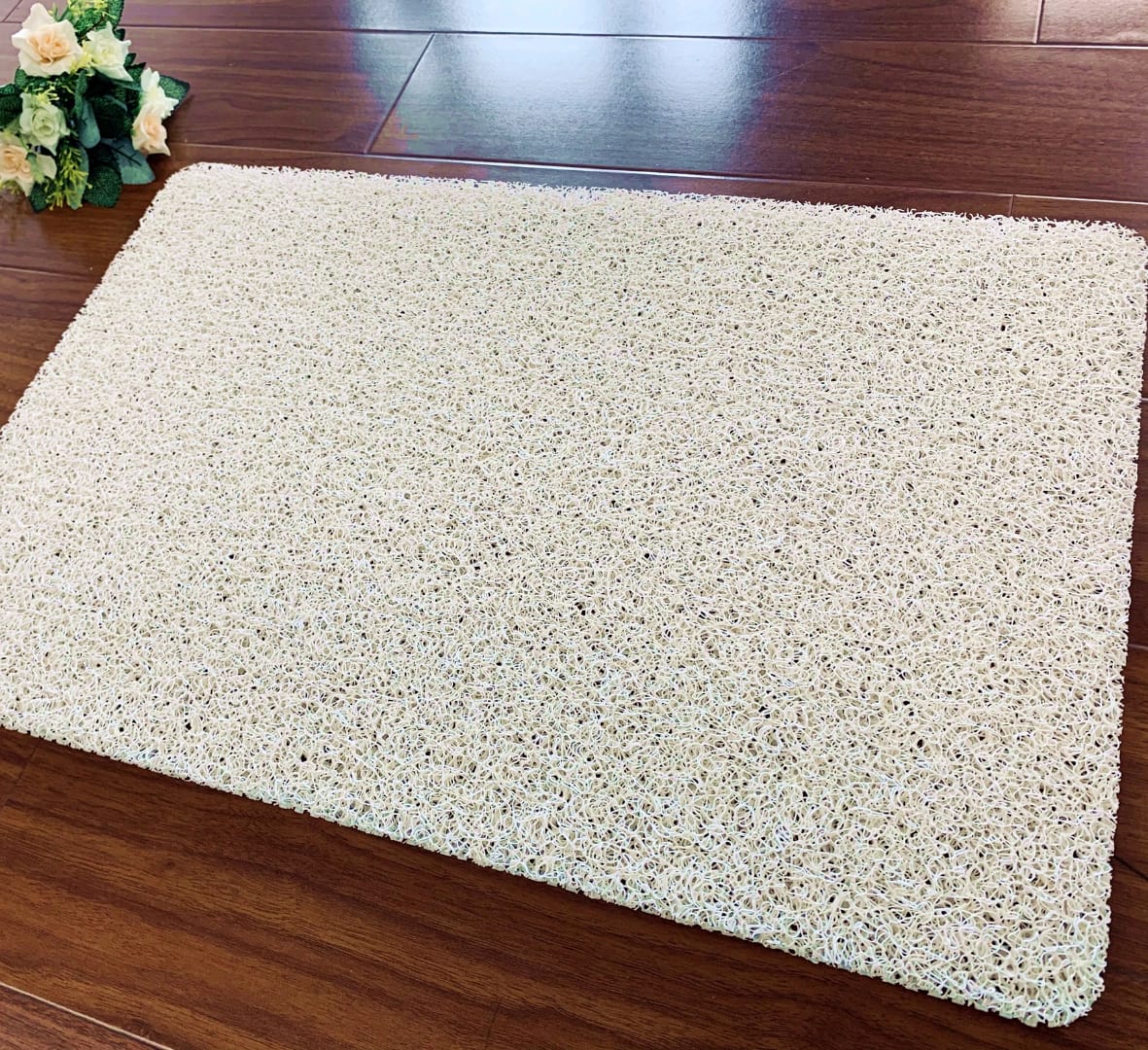Loofah bath mat with drainage easy to clean and washable for bathroom
